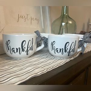 Set of Four Thanksgiving Mugs
